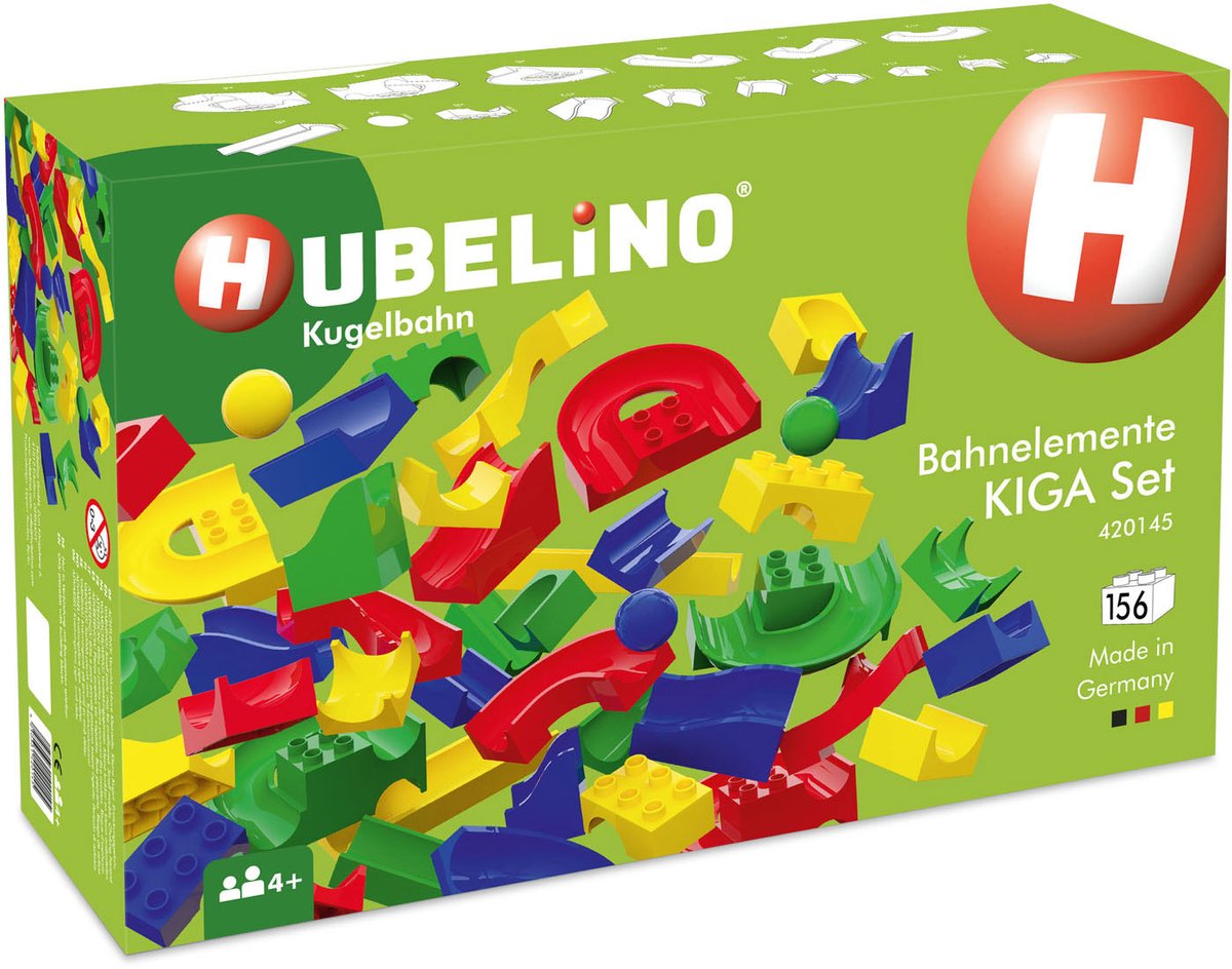 Hubelino – ensemble d'éléments de piste en marbre Kiga, 156 pièces