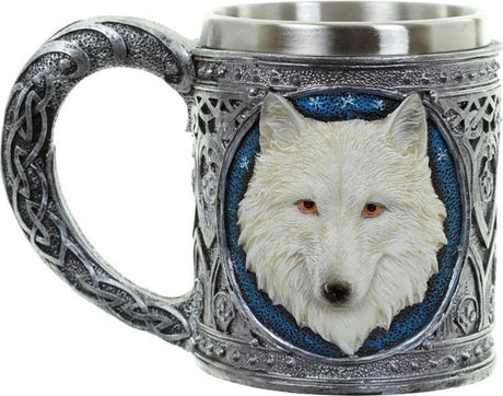 Gobelet décoratif loup blanc