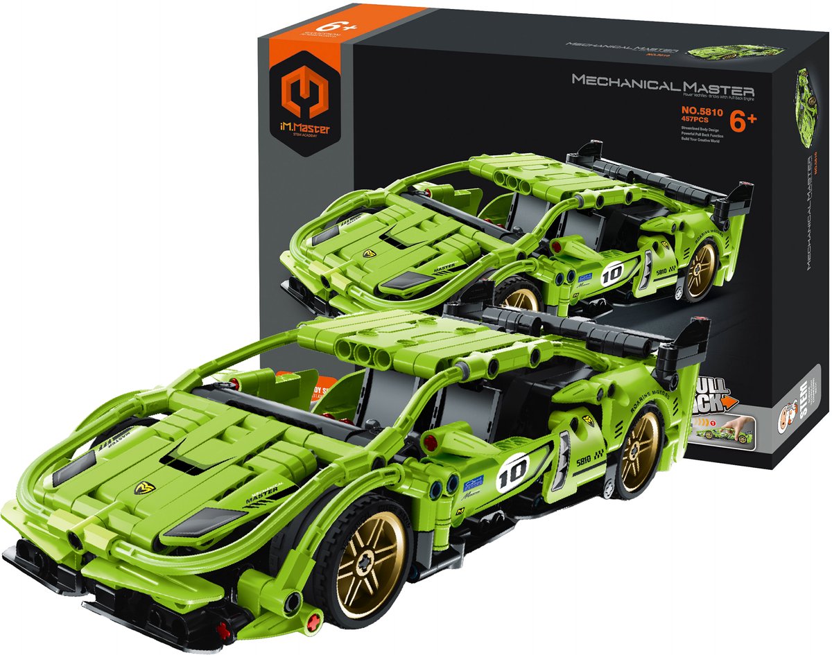 Gear2play im.master – ensemble de jeu de construction vert supercar à retirer