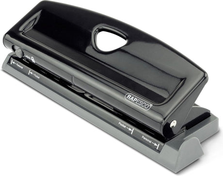 Unbranded Sans Marque 1725 Perforatrice réglable à 6 trous, capacité de 9 trous, noir