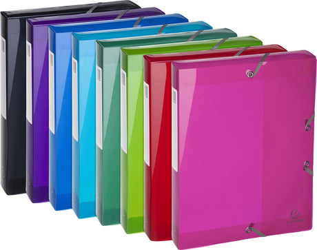 Exacompta 8x boîte de classement iderama® pp dos de 40mm - a4 - assortis - 59770e