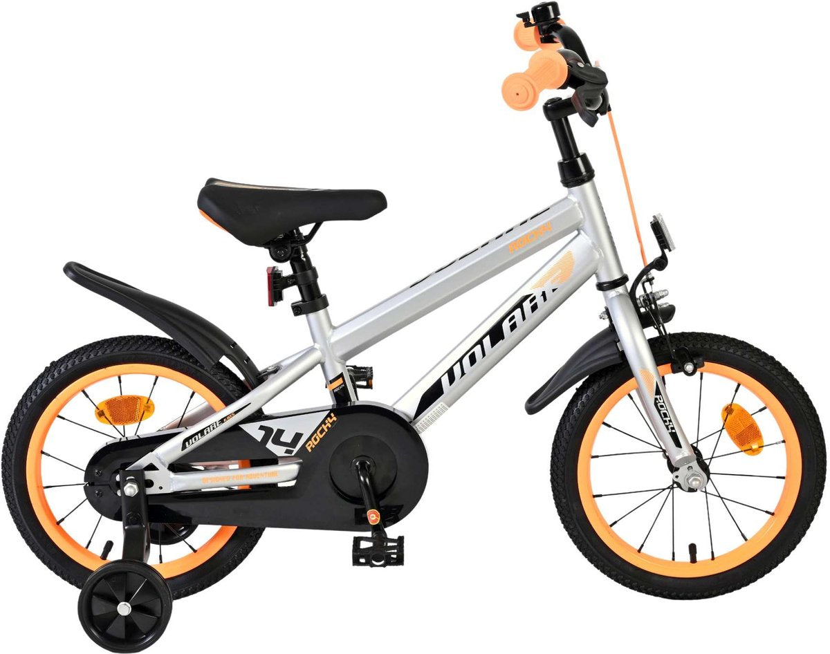 Vélo enfant Volare rocky - garçons - 14 pouces - gris