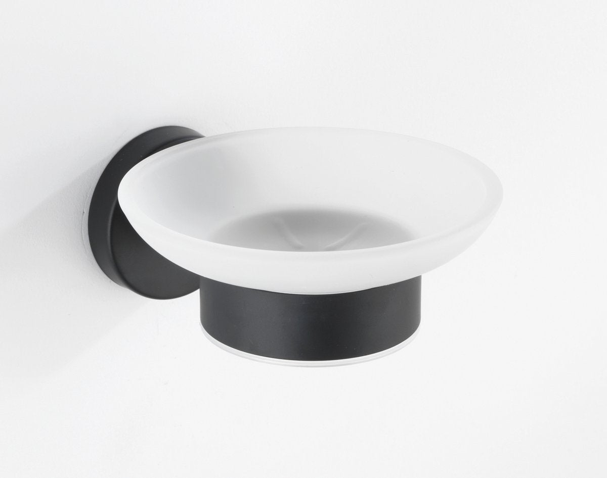 Wenko porte-savon bosio acier inoxydable noir mat - porte-savon