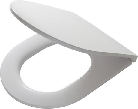 Tiger elvas - abattant de toilettes en forme de D - abattant de toilettes avec couvercle - fermeture en douceur - fonction de nettoyage facile - duroplast - blanc