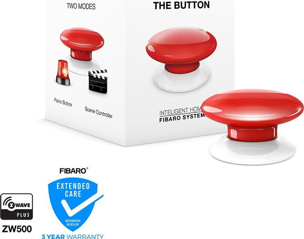 Fibaro le bouton - interrupteur de scène - rouge