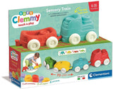 Clementoni baby - train sensoriel Clemmy avec blocs souples, 12 pièces.