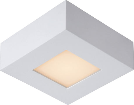 Lucide brice-led - plafonnier (plafonnier) salle de bain - led dimmable - 1x8w 3000k - ip44 - blanc