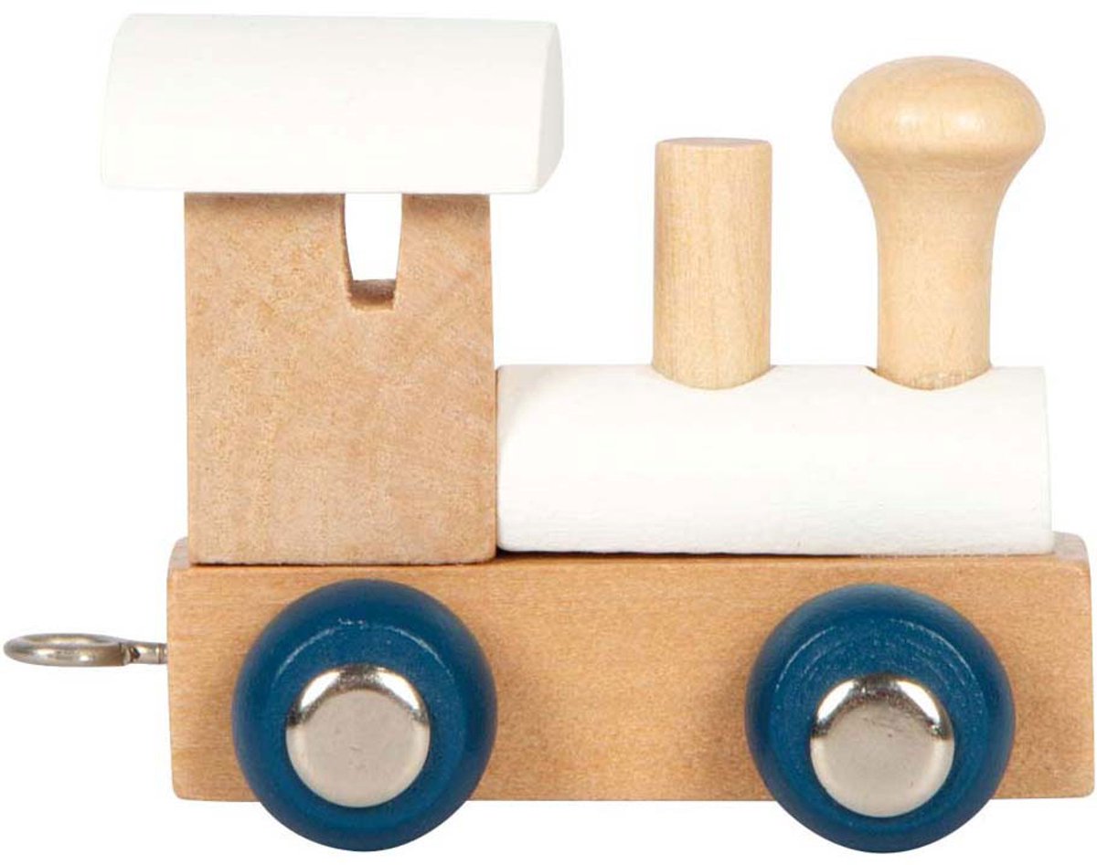 Small foot - train aux lettres en bois polaire - locomotive blanche - 12