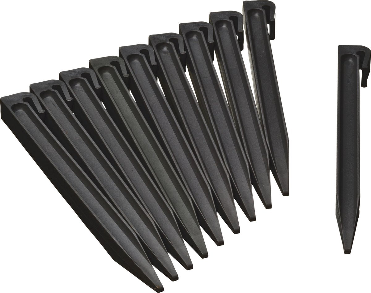 Nature - piquets de terre (10 pcs.) - h26,7cm - noir - pour bordures