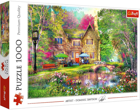 Puzzle Trefl 1000 pièces - Puzzle refuge forestier pour adultes.