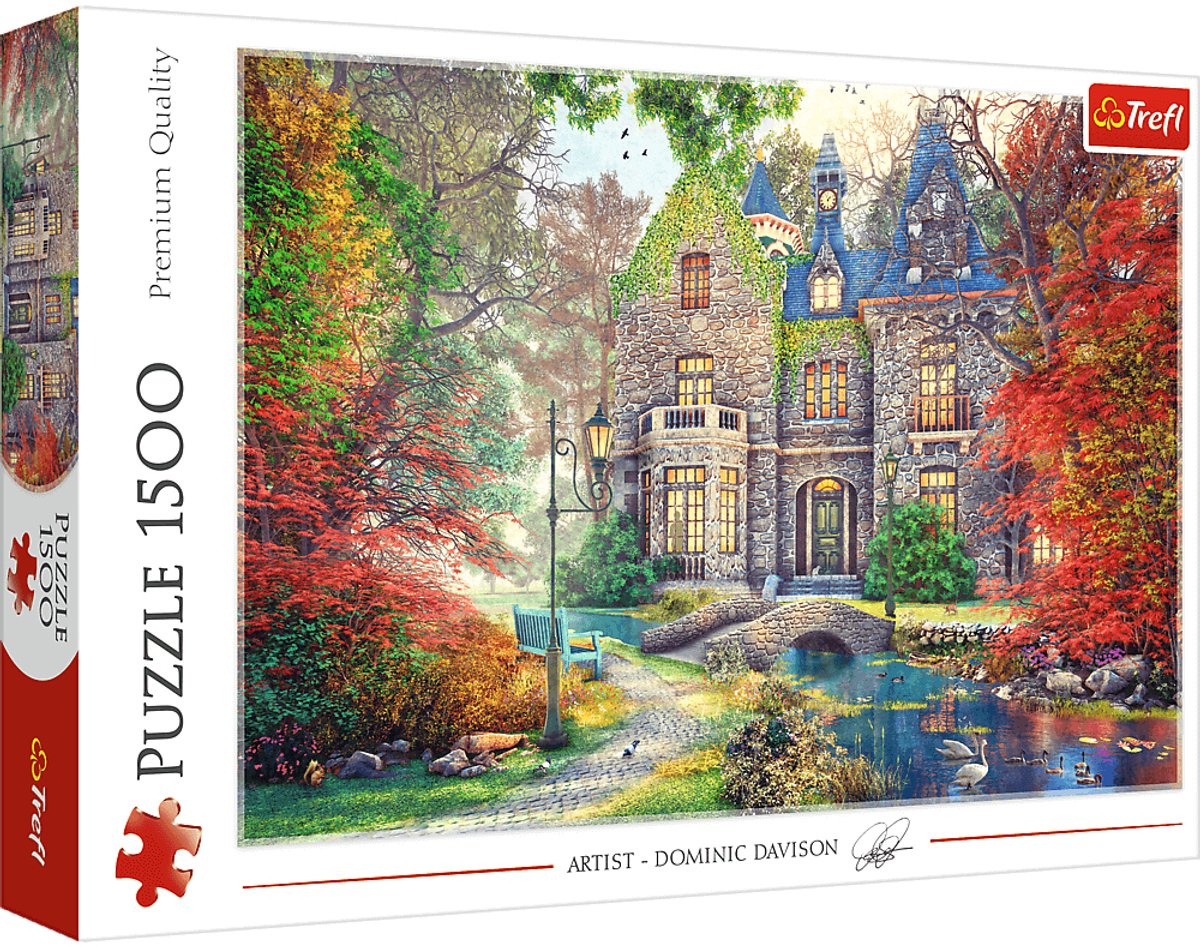 Trefl puzzle Manoir d'automne - Puzzle de 1500 pièces pour adultes.