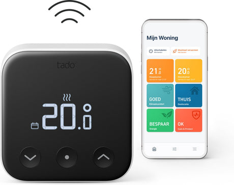 Capteur de température sans fil Tado° x – extension – fonctionne uniquement avec le kit de démarrage x pont thermostat