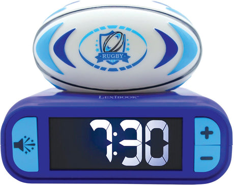 Réveil numérique Lexibook avec veilleuse ballon de rugby 3D et effets sonores