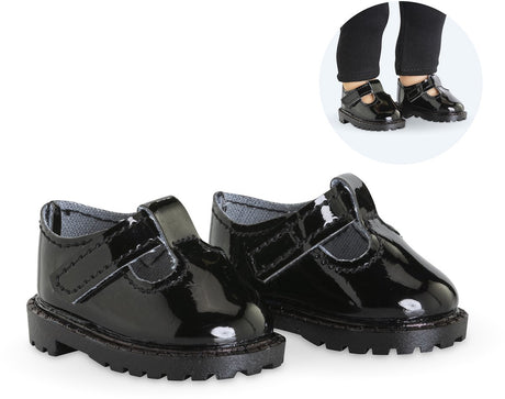 Chaussons bébé laqués noirs Corolle pour poupée, 36cm