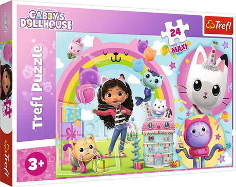 Trefl happy gabby universal gabby's dollhouse puzzle maxi 24 pièces - 24 pièces - à partir de 3 ans