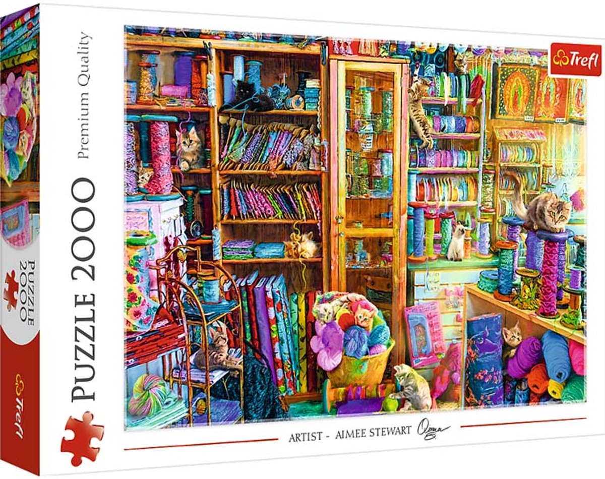 Trefl puzzle chat paradis 2000 pièces qualité premium.