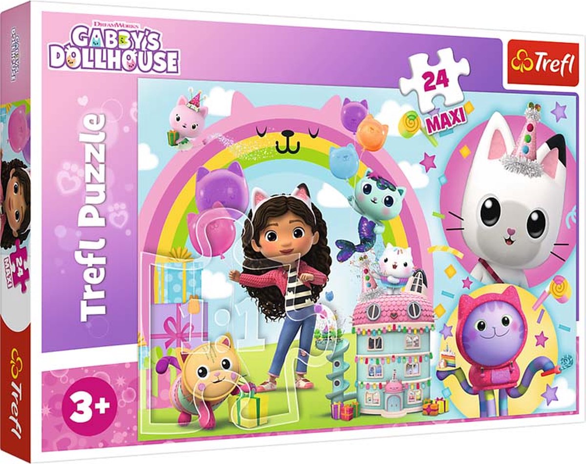 Trefl happy gabby universal gabby's dollhouse puzzle maxi 24 pièces - 24 pièces - à partir de 3 ans
