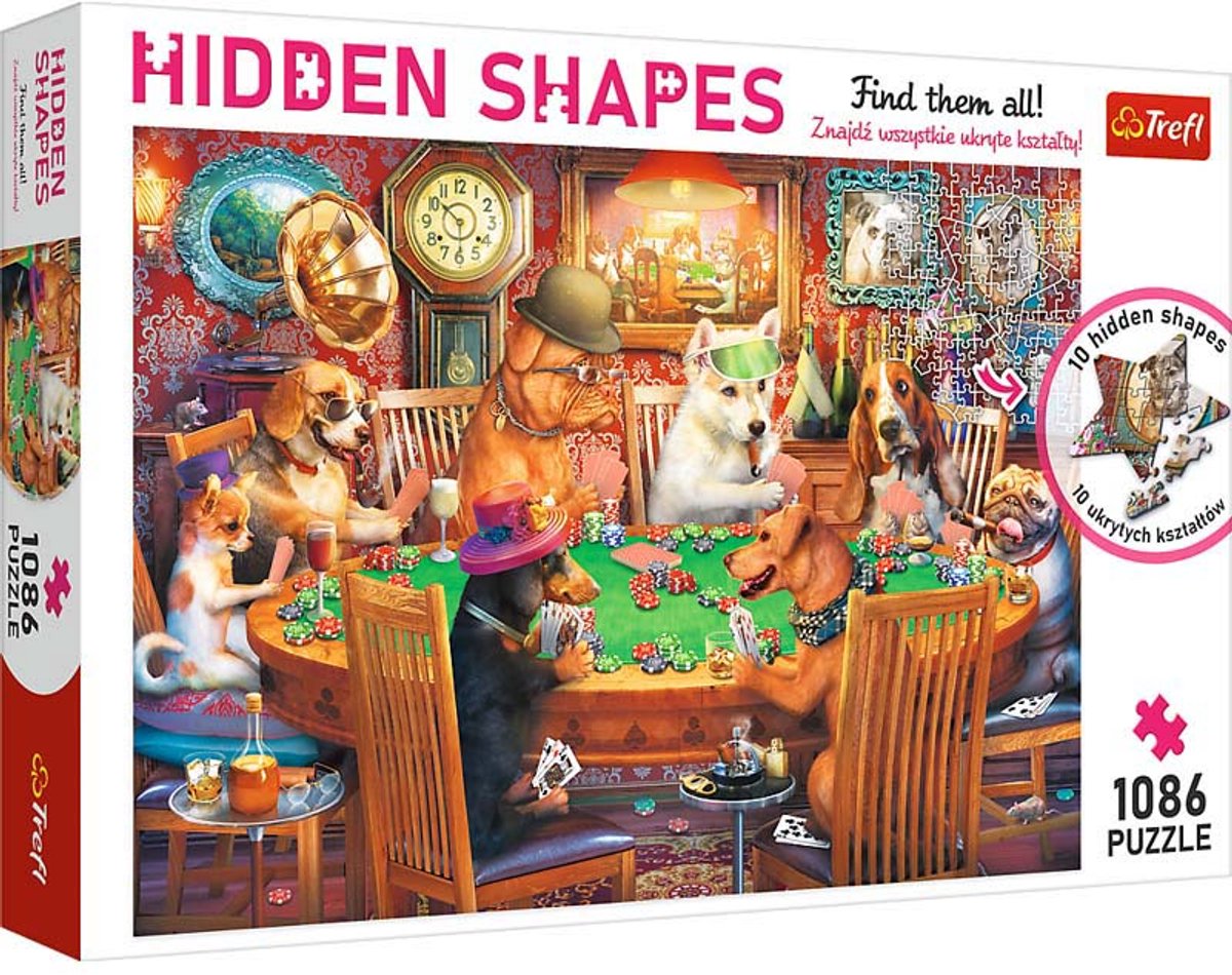 Puzzle Trefl 1000 pièces formes cachées - puzzle de nuit de jeu.