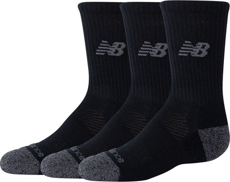 New Balance Youth Active Crew Chaussettes Lot de 3 chaussettes de sport unisexes - Noir