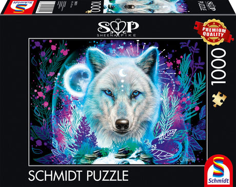 Schmidt - puzzle - loup arctique néon - brochet sheena - 1000 pièces - adultes - à partir de 12 ans