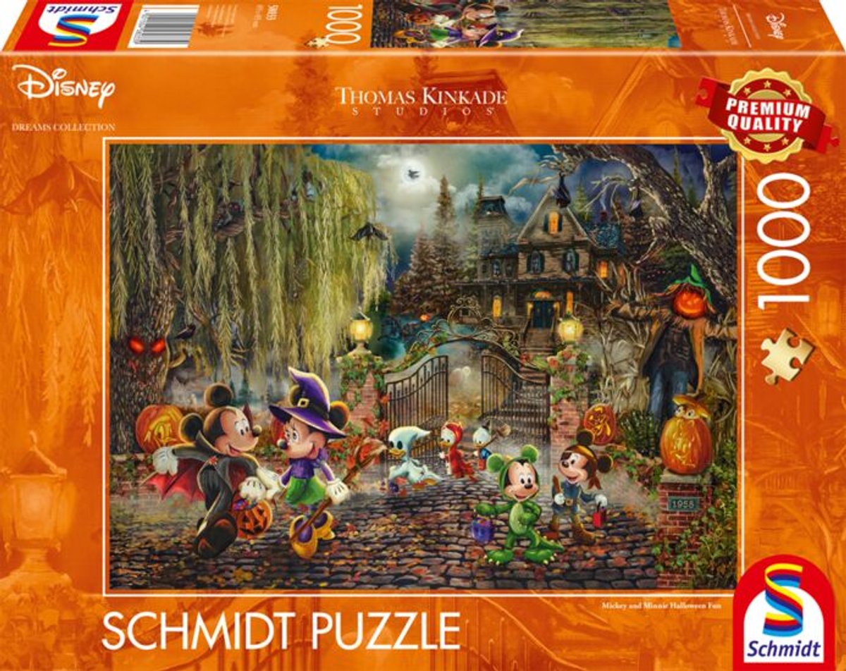 Puzzle 999games Schmidt - Disney, Mickey Minnie Halloween Fun - Collection Thomas Kinkade Studios - 1000 pièces