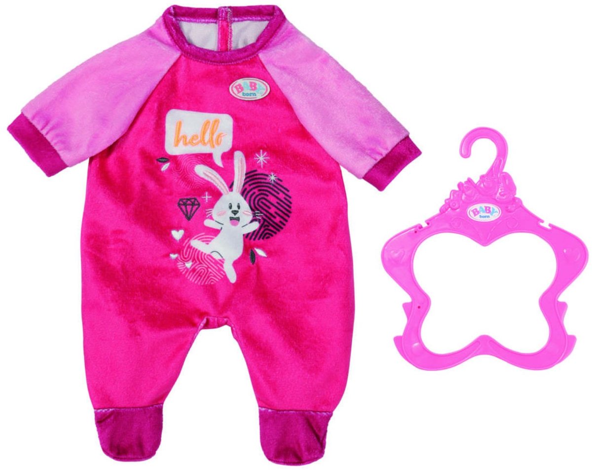 Zapf baby born barboteuse rose 43 cm