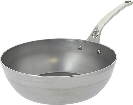 Poêle Debuyer de Buyer Mineral B Pro 28 cm - Tôle d'acier - Sans PFAS - Manche Inox - Compatible induction - Fabriquée en France
