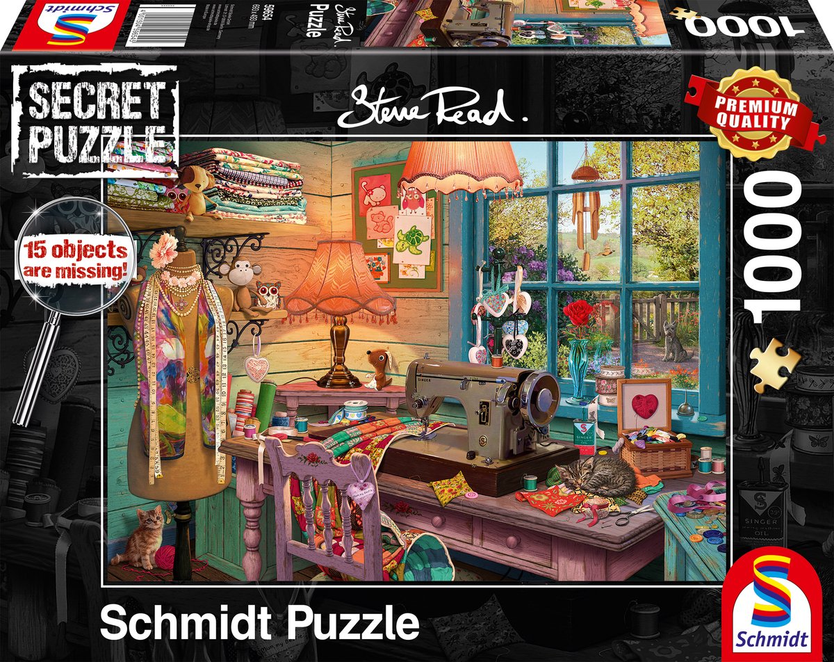 Schmidt - puzzle - dans l'atelier de couture - Steve Read - 1000 pièces - adultes - à partir de 12 ans