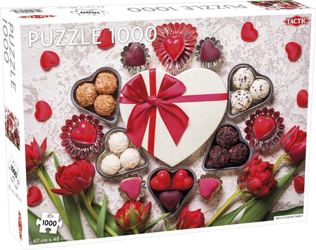 Tactic sweets for my sweet – puzzle – 1000 pièces – illustration de bonbons colorés – design épuré et apaisant – haute qualité scandinave
