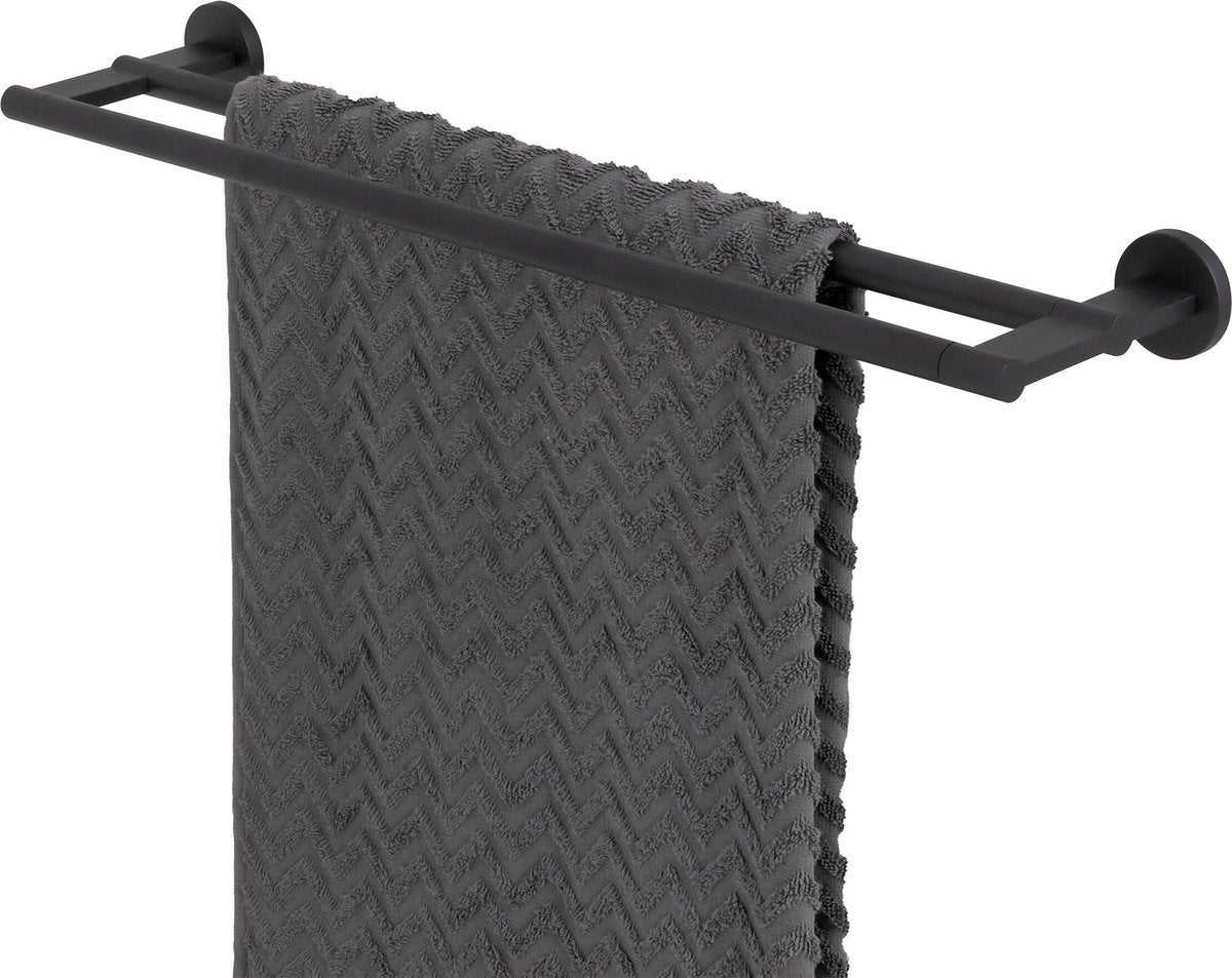 Porte-serviettes Tiger midi double - noir