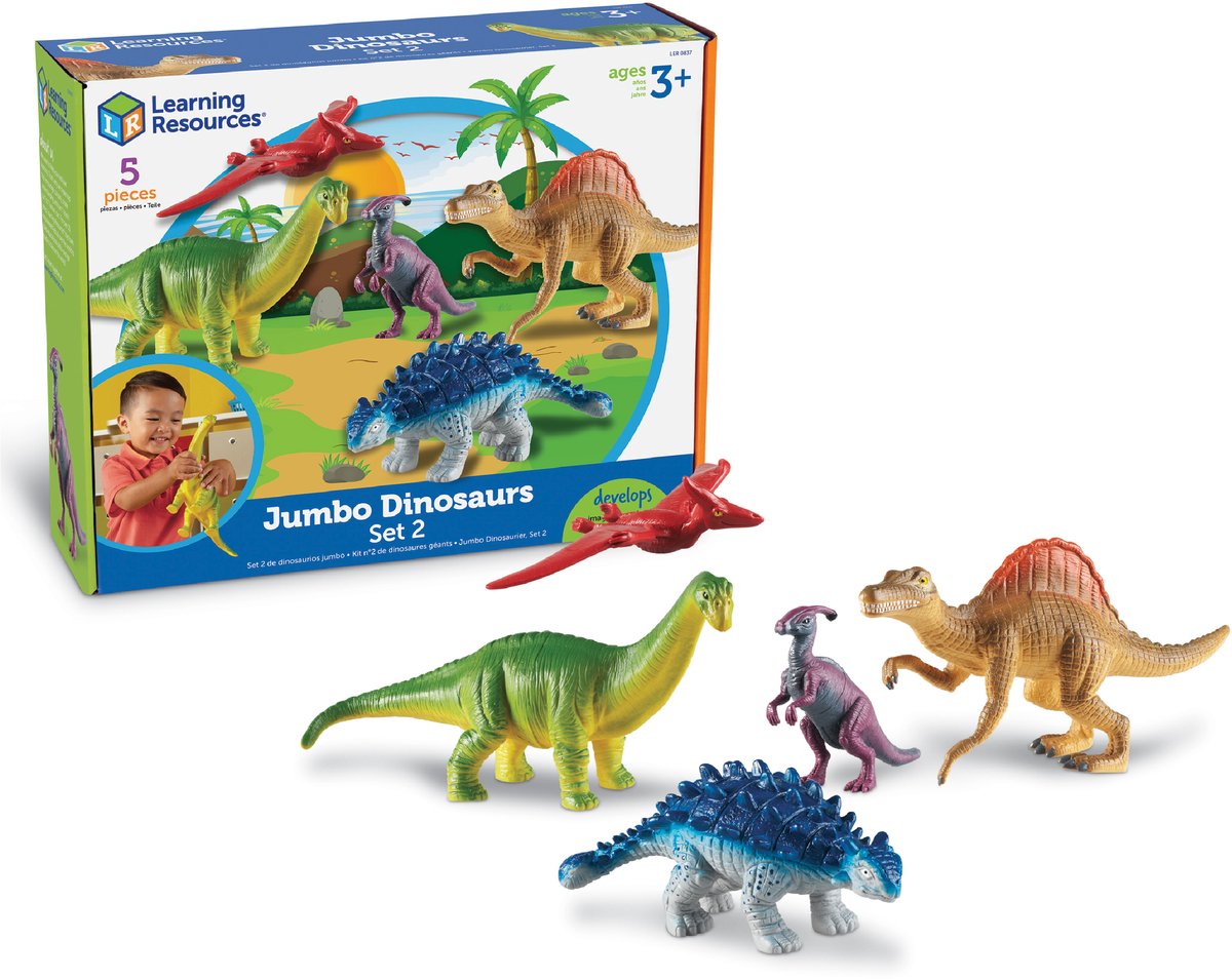 Ressources d'apprentissage dinosaures géants, ensemble 2 - 3+