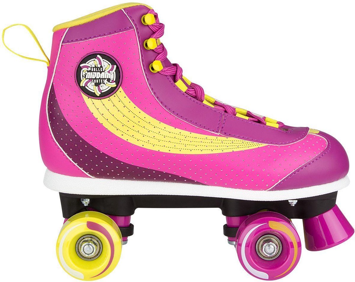 Nijdam rolschaatsen - sugar babe - roze geel - maat 34