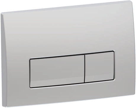 Plaque de commande Geberit delta50 - 2 boutons affleurants - boutons rectangulaires - chrome mat