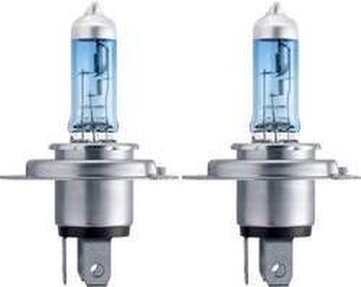 Phare Philips blanc vision ultra lampe h4 12v kit visières blanches. ultime