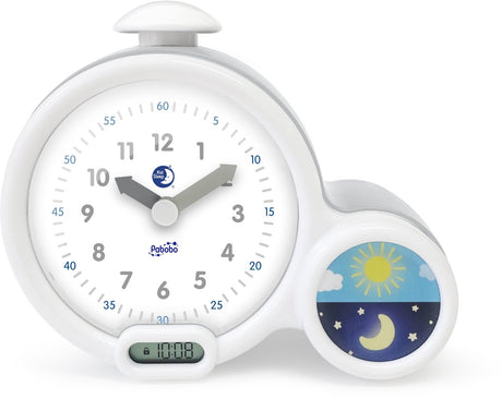Kidsleep - entraîneur de sommeil et réveil pour enfants - avec veilleuse - fonction réveil - adaptateur inclus - édition limitée gris blanc