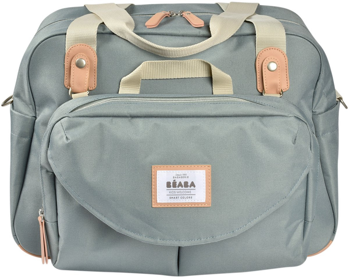 Béaba geneve - sac à langer - sac chambre d'enfant - style modulable - grande capacité - incluant sac à lunch isotherme matelas à langer - vert