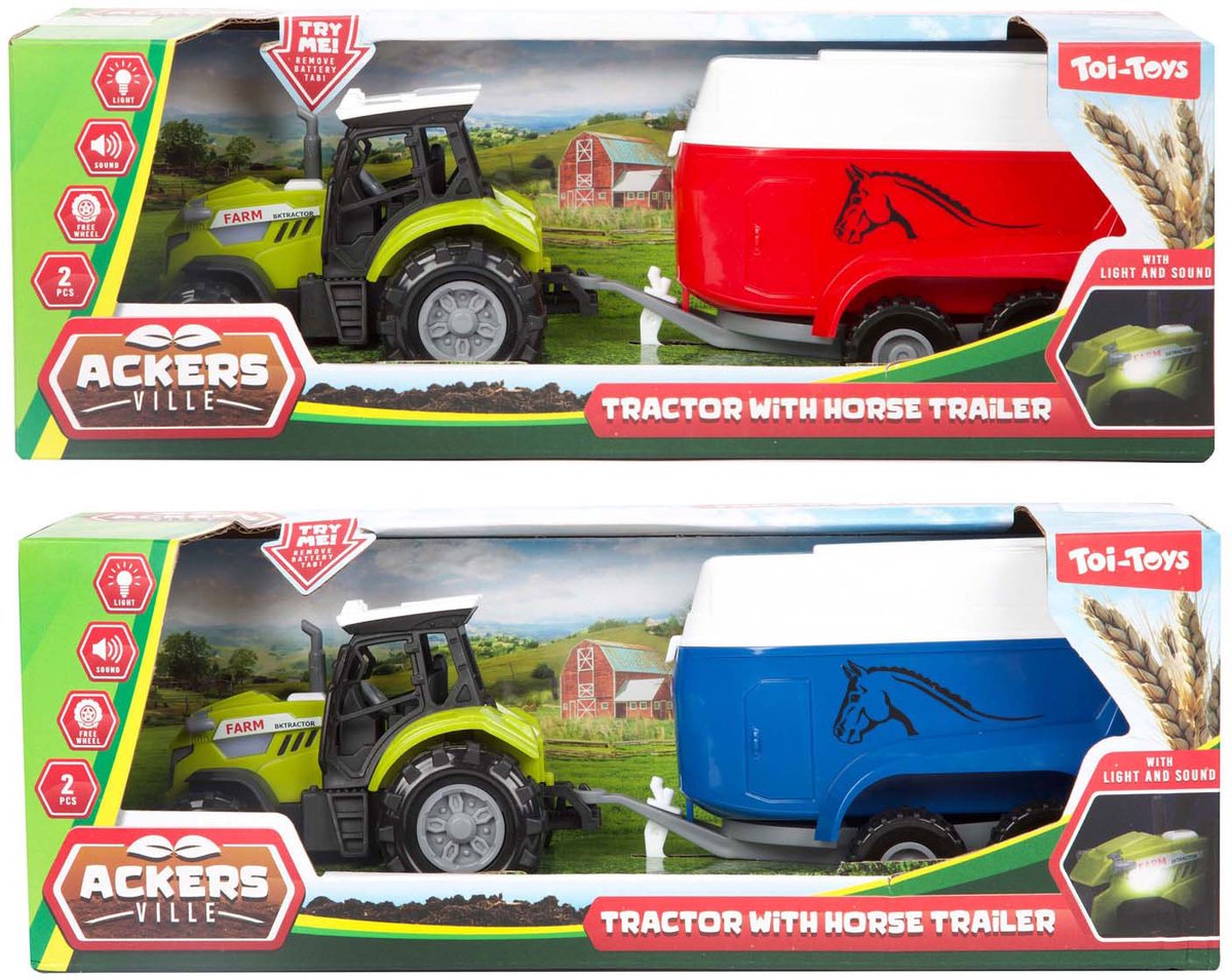 Toi-toys toitoys tracteur avec remorque 10cm