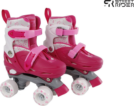Street Rider Roller Skates rose réglable, taille 31-34
