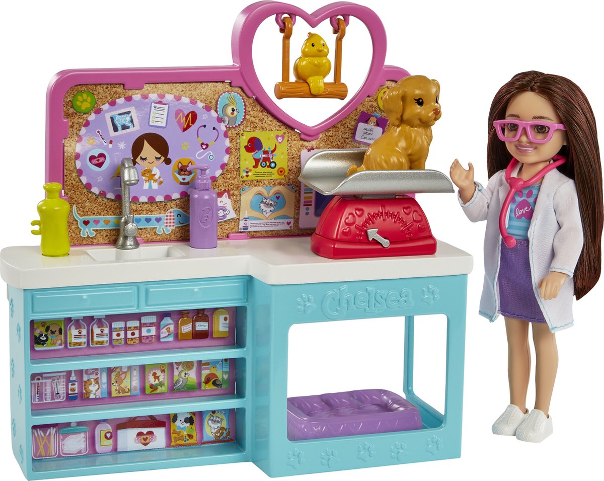 Barbie Chelsea Vétérinaire - ensemble de figurines