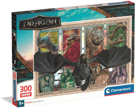 Clementoni - puzzle - 300 pièces - comment dresser son dragon - à partir de 9 ans