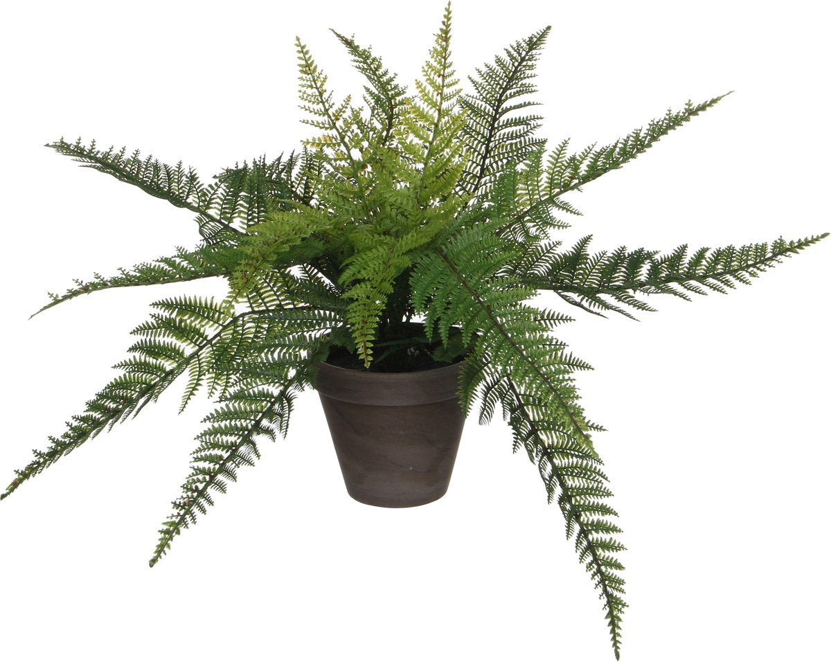 Mica decorations - varen kunstplant in bloempot stan - h38 x ø50 cm - groen