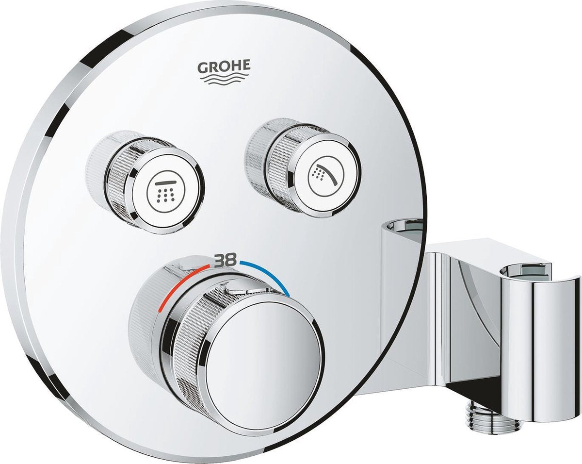 Robinet de douche thermostatique Grohe Grohtherm Smart Control - mitigeur à encastrer - avec inverseur - avec support pomme de douche