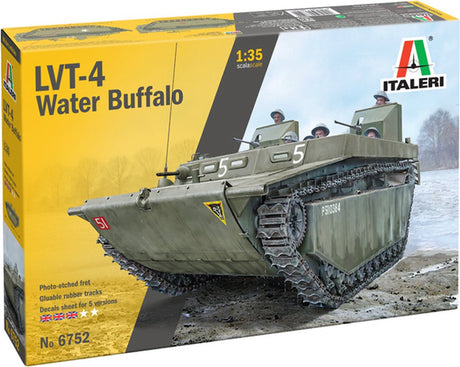 Italeri maquette véhicule militaire - 6752 lvt-4 water buffalo (eto) - véhicule militaire plastique - 1:35 - modélisme