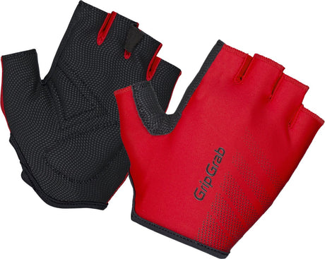 Gripgrab - gants de cyclisme d'été rembourrés à doigts courts avec rembourrage léger - rouge - unisexe - taille l