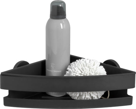 Tiger midi - support de douche - panier de douche d'angle 22 cm - noir