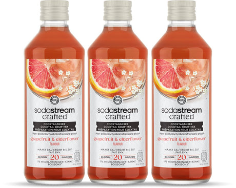 Sodastream crafted mixers Sirop de pamplemousse et de fleur de sureau - paquet de 3