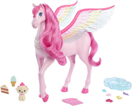 Barbie dreamtopia atome présente Pégase