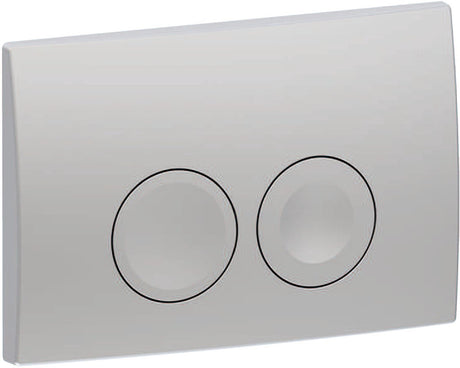 Plaque de commande Geberit delta25 - affleurante 2 boutons - boutons ronds - chrome mat