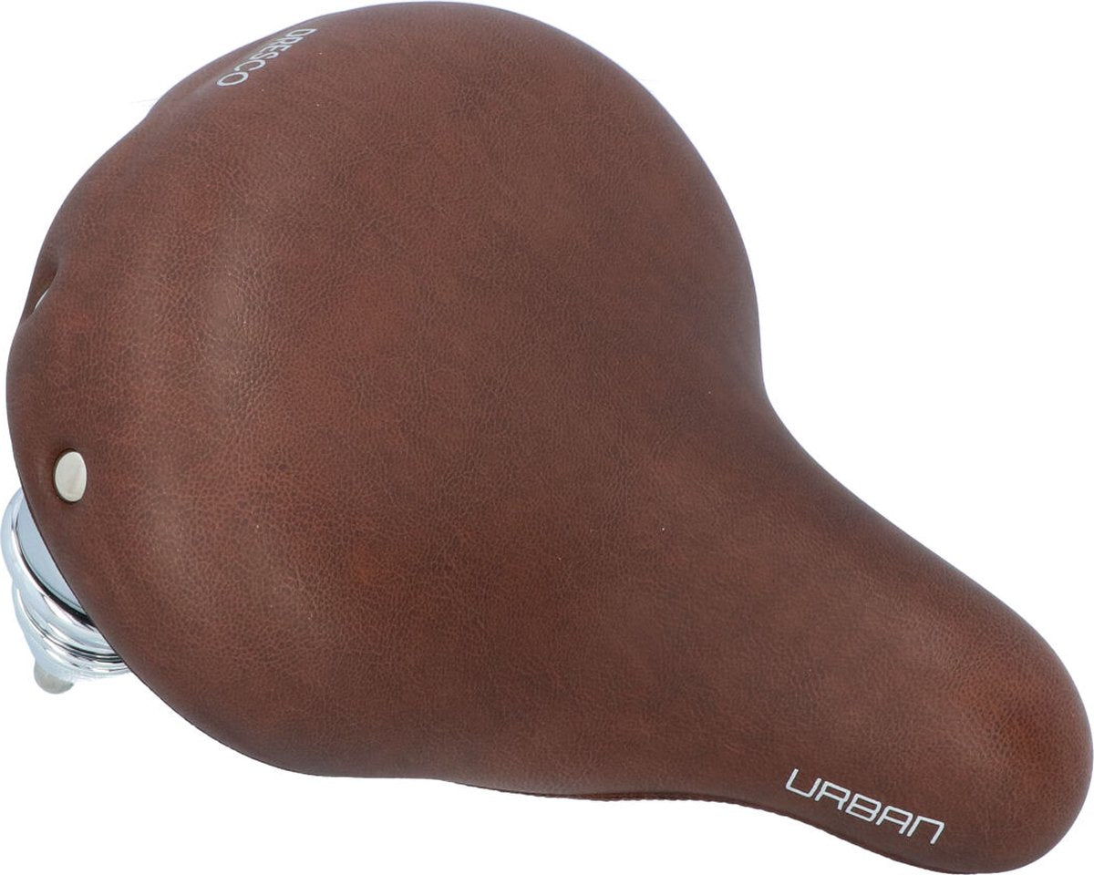 Dresco Urban XL Bicycle Saddle 90 ° coin salon marron