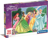 Clementoni puzzle super couleur princesse disney, 180 pcs.